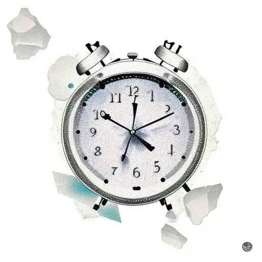 Retro Alarm Clock With Broken Glass