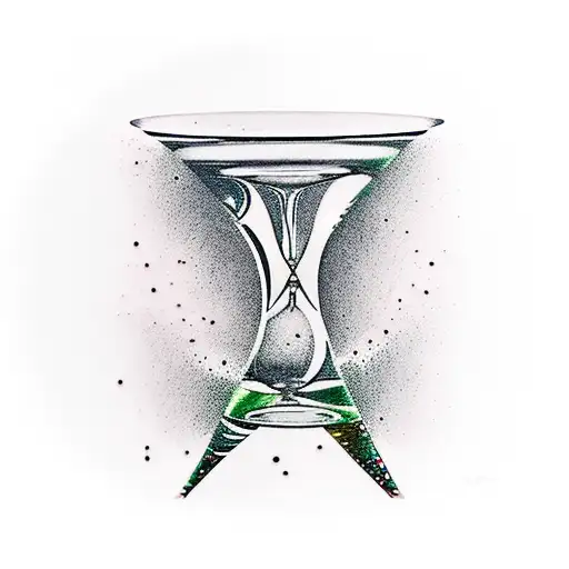 Hourglass Tattoo Where Most Of The Sand Is At The Bottom