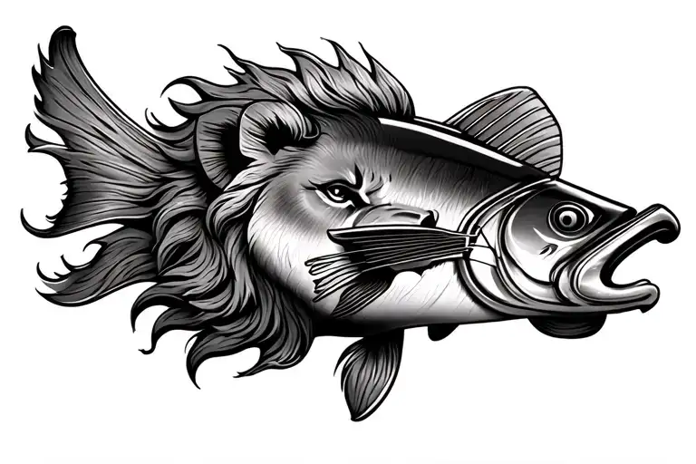 Lion Head And Bass Clef