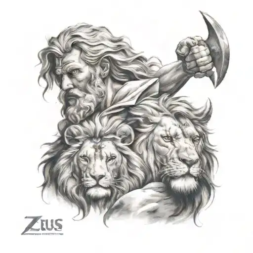 Zeus Hercules And The Lion