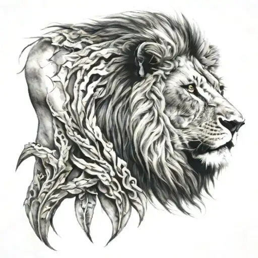 Lion With A Lot Of Scars