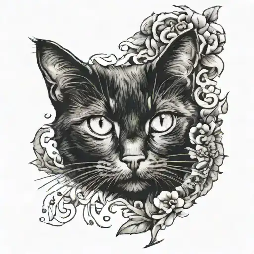 Black Mysterious Cat