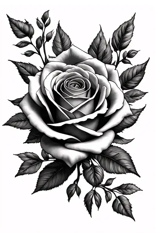 Wonen Face Rose Surrounded