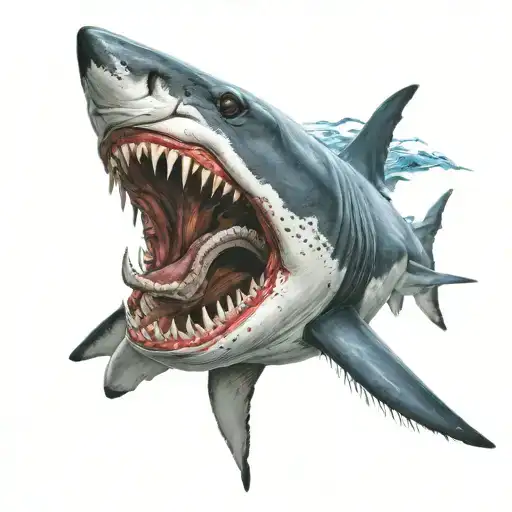 Shark Biting A Skull