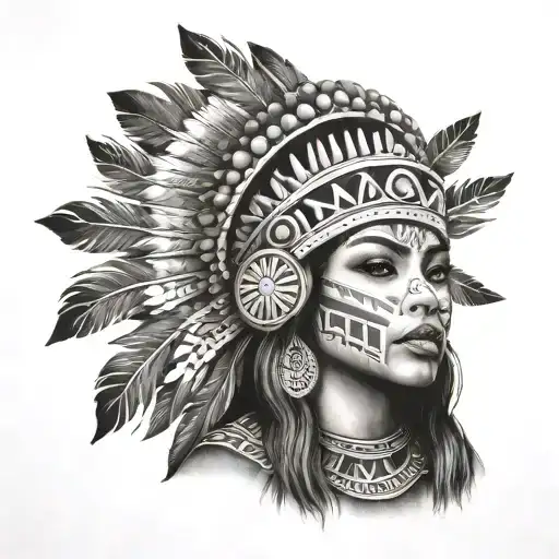 Chicano Aztec Girl