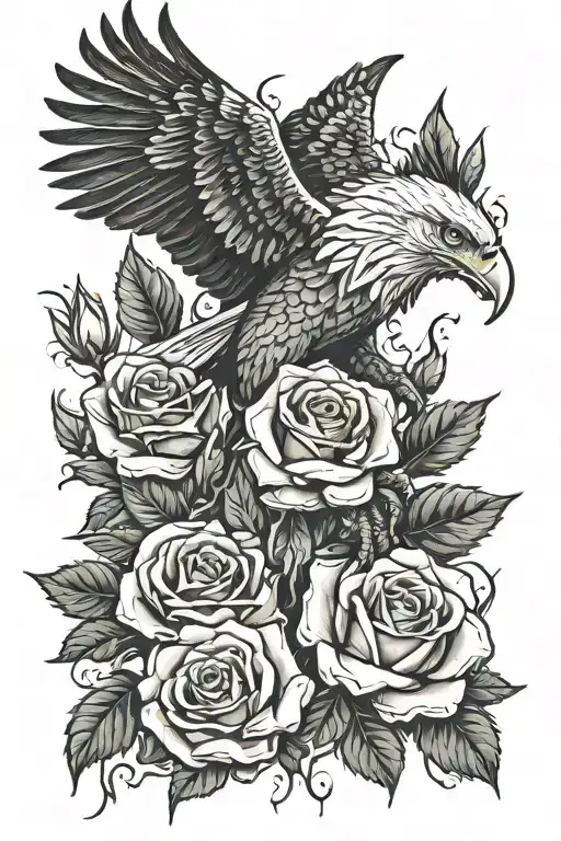 Candle Eagle Rose