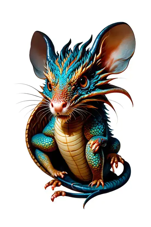 Dragon And Mouse Wrapped Round