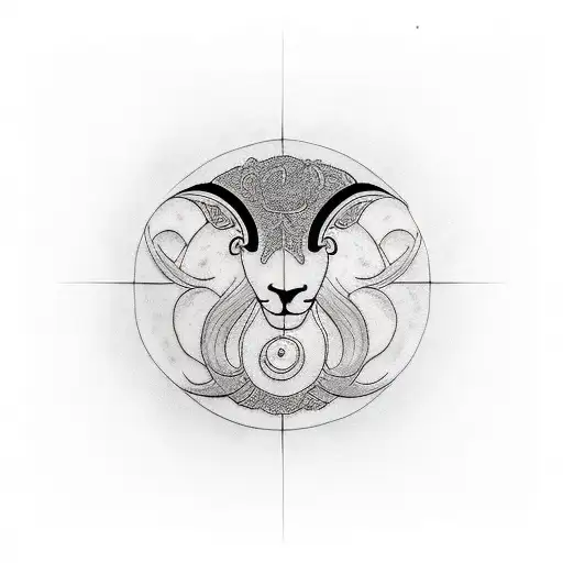 Black Sheep & Yin And Yang Symbol