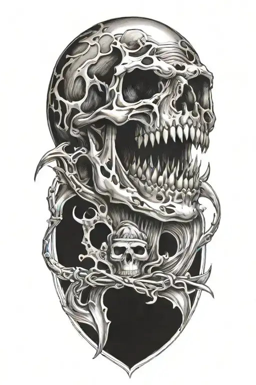 Shark Skull And Crossbones