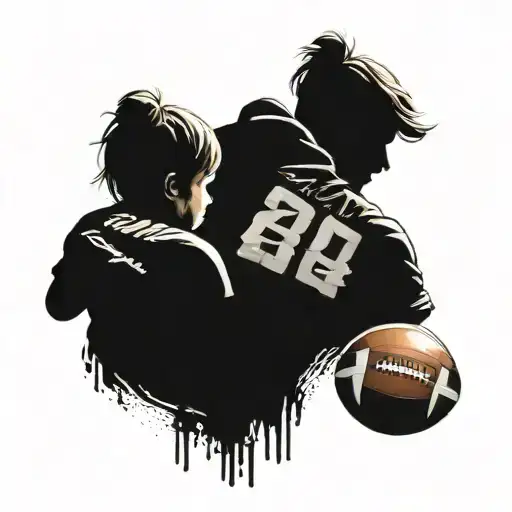 A Family At A Football Game