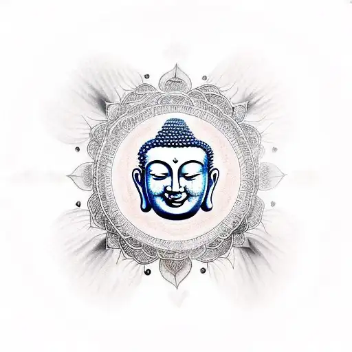 Buddha Mandala With Color