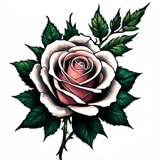 Rose Tattoo For Men's Arm Half Sleeve