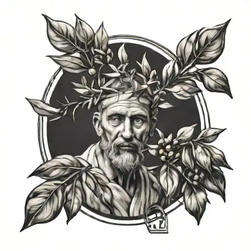 Saint Fulk With Olive Tree Branch