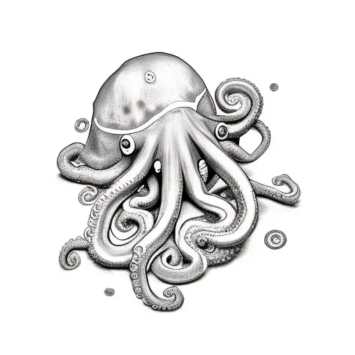 Octopuson With An Anchor Hiding