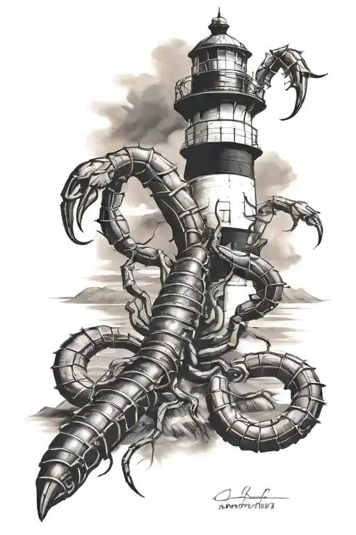 Lighthouse And Scorpion