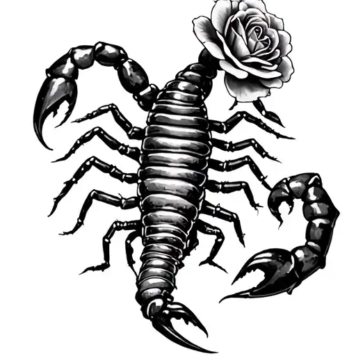 Scorpion With Rose Tail Feminine