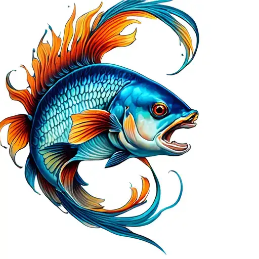 Pisces Symbol Merged