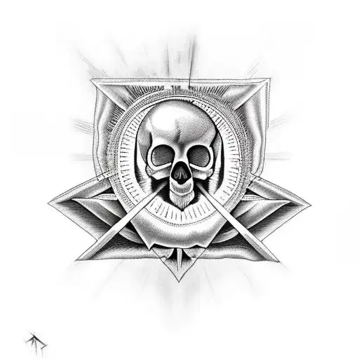 All Seeing Eye Inside Skull