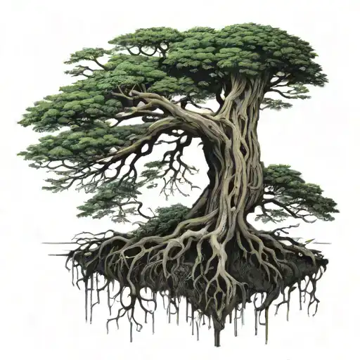 Tree Whose Roots Turn Into A Printed Circuit Board