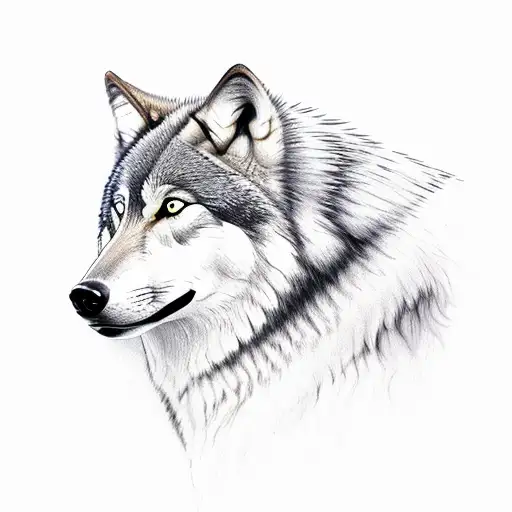 Wolf Calm Side View