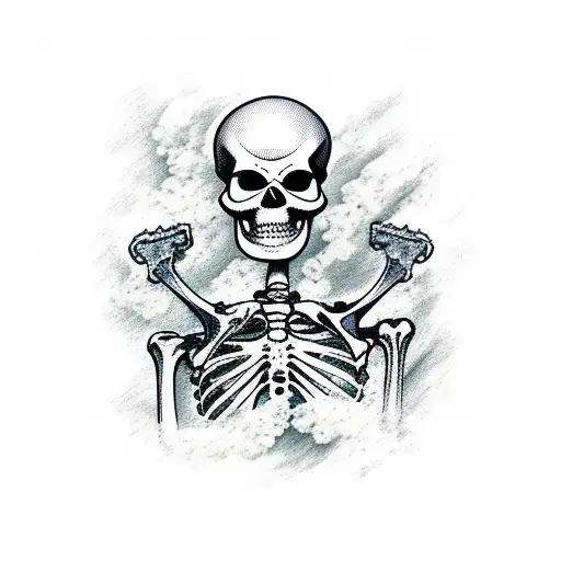 Pirate Skeleton Underwater Full Body