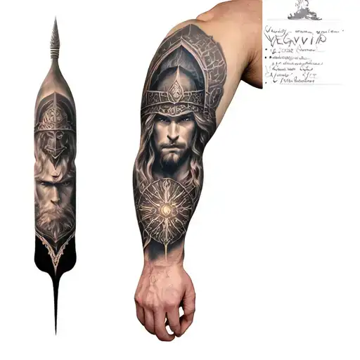 Filler Norse Mythology Arm Sleeve Vegvisir