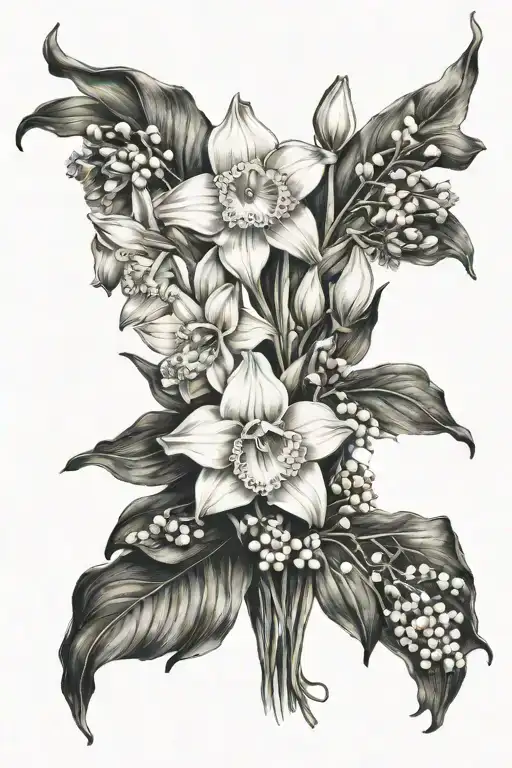 Daffodil Lily Of The Valley Carnation Bouquet