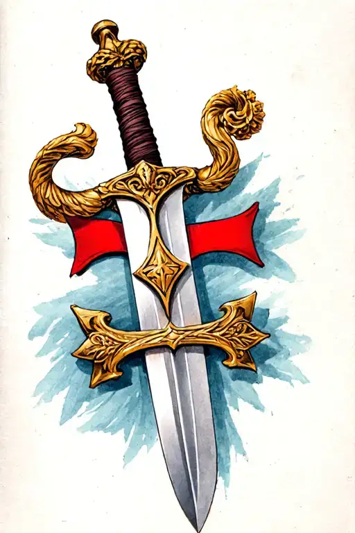 Sword With Maltese Cross On It