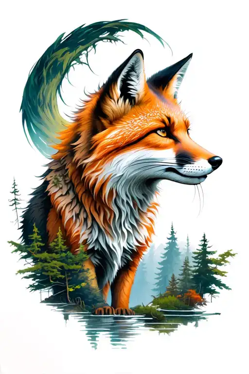 Fox Spirit God Of Forest Landscape