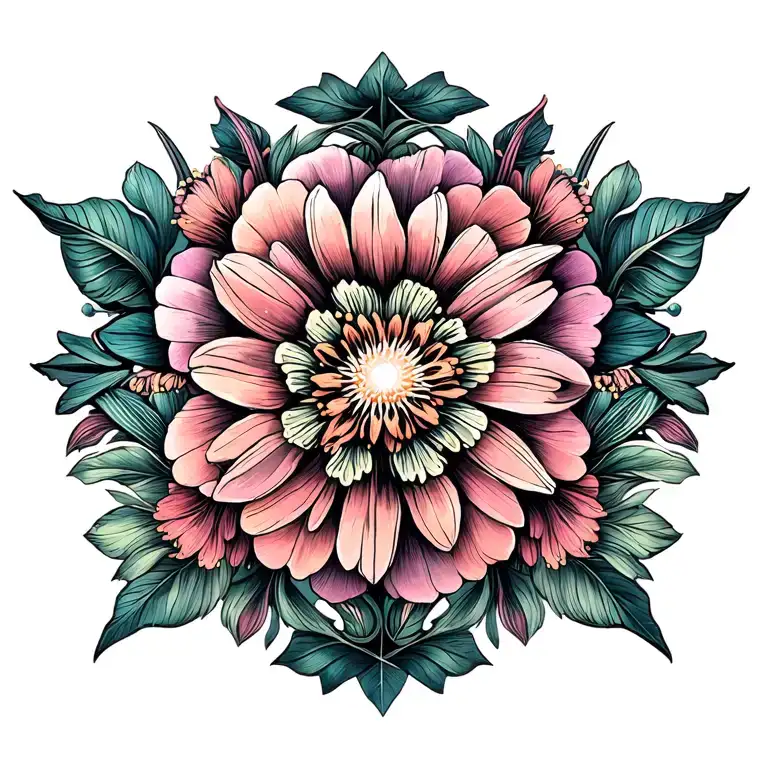 Floral Geometric Ornamental Flowers