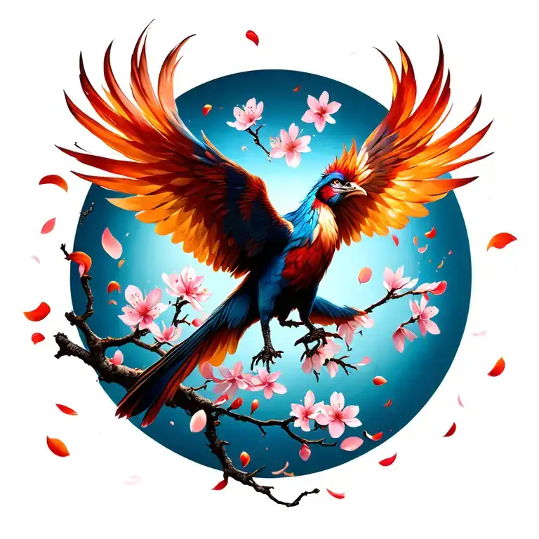 Phoenix Cherry Blossom Petals Falling