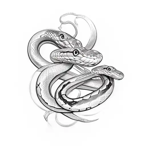 Snake With Emerald And Olive Branches And Sage Branches