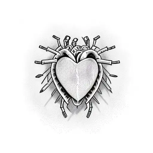 Heart Web With Spider