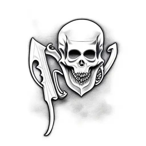 Greek God With The Grim Reaper Sleve