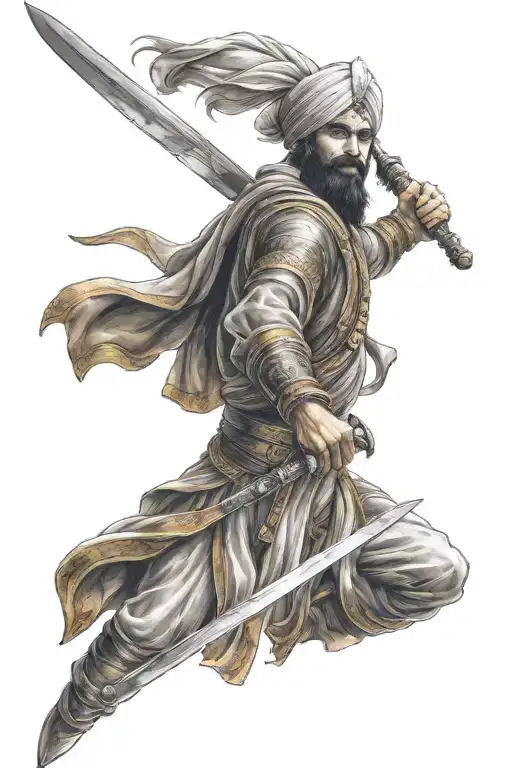Sikh Warriors Virtical Sword