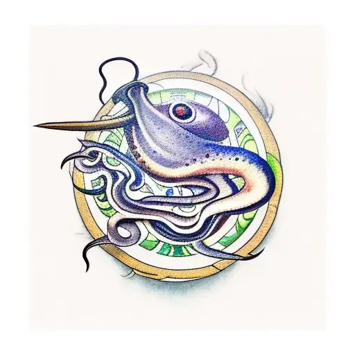 A Realistic Squid Cooking In A Traditional Hawaiian Kitchen