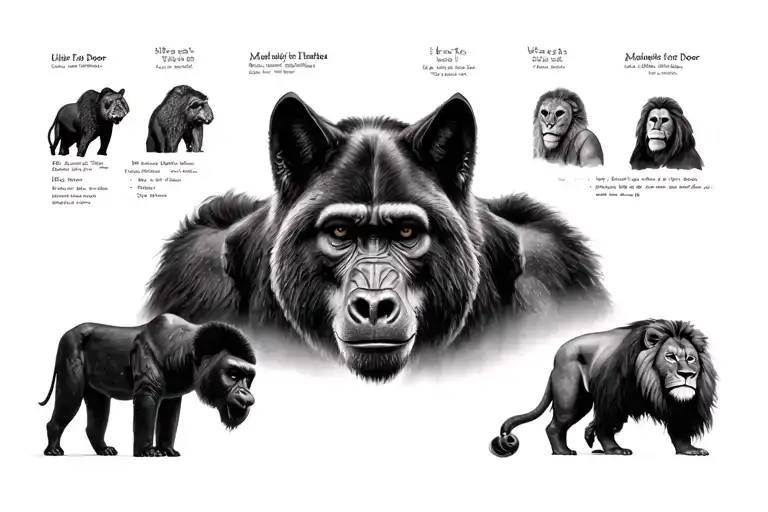 Wolf Gorilla And Lion Next Door