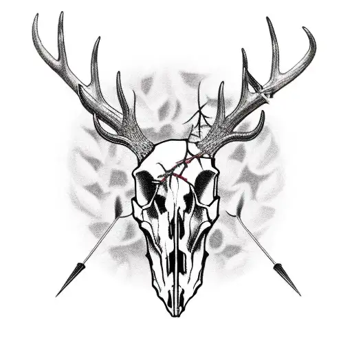 Deer Skull With Thorns Around It