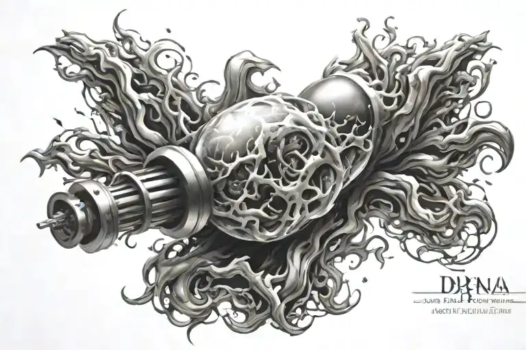 Arm Tattoo Off Dna Fire And Water