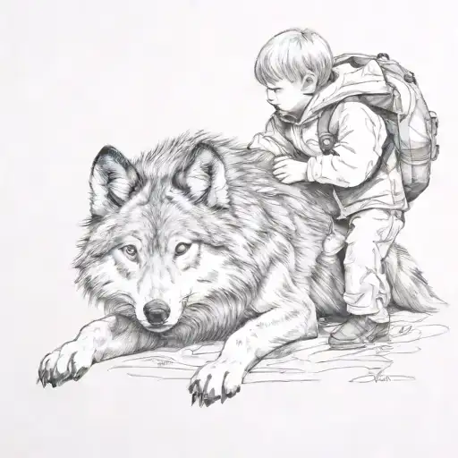 A Child On A Wolf