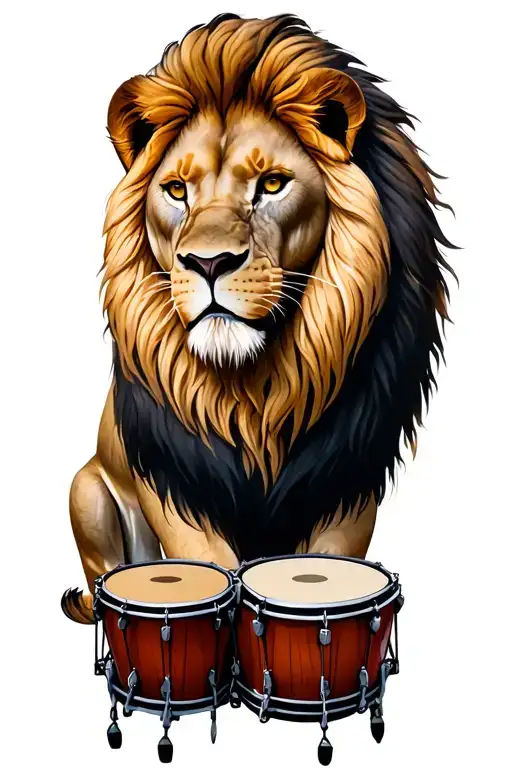 Lion And Drums