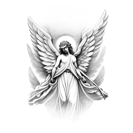 Roman Greek Angel With Wings Forearm