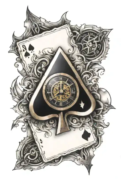 Clock Eye Ace Of Spades