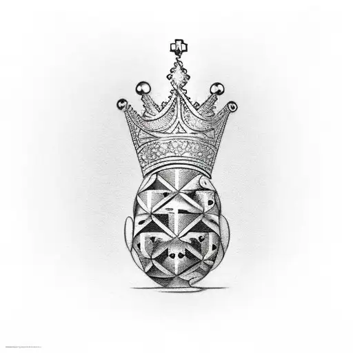 Bird Hatching From Its Shell With A Crown On Its Head