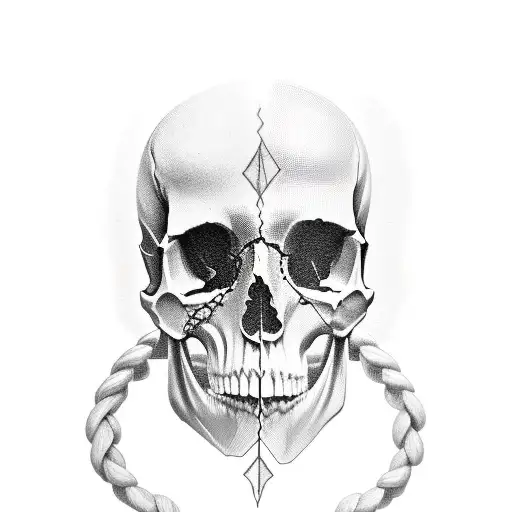 Half Skull Half Greek God