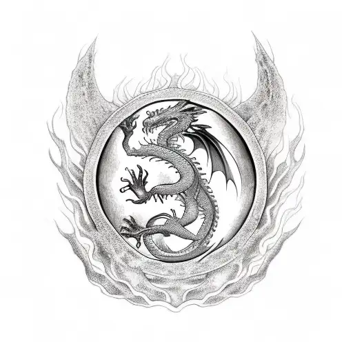 Four Elements And Dragon