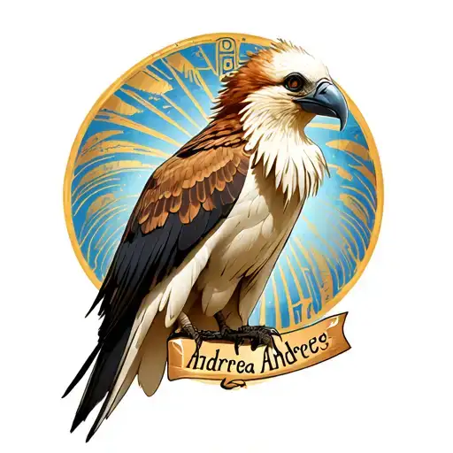 Egyptian Vulture And Name Andrea