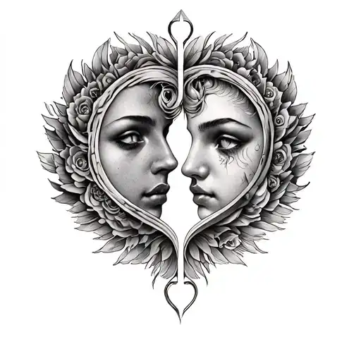 Gemini And Love Symbol