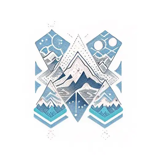 Mountain With Three Star Above It