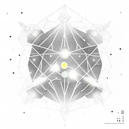 A Dark Room With Lights Shaped Like Constellations